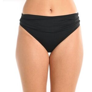Island Goddess Shirred Band Hipster Bottom - Black